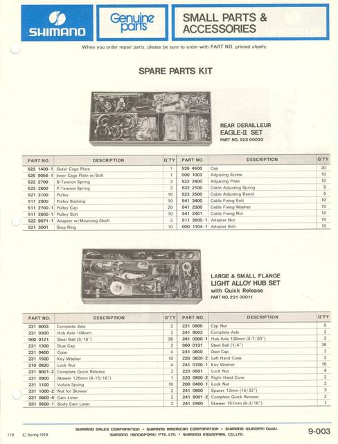 Shimano parts catalog  (04-1979)