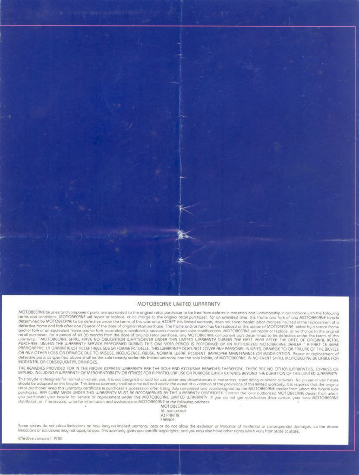 Motobecane catalog (1980)